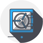 Icon depicting a secure document