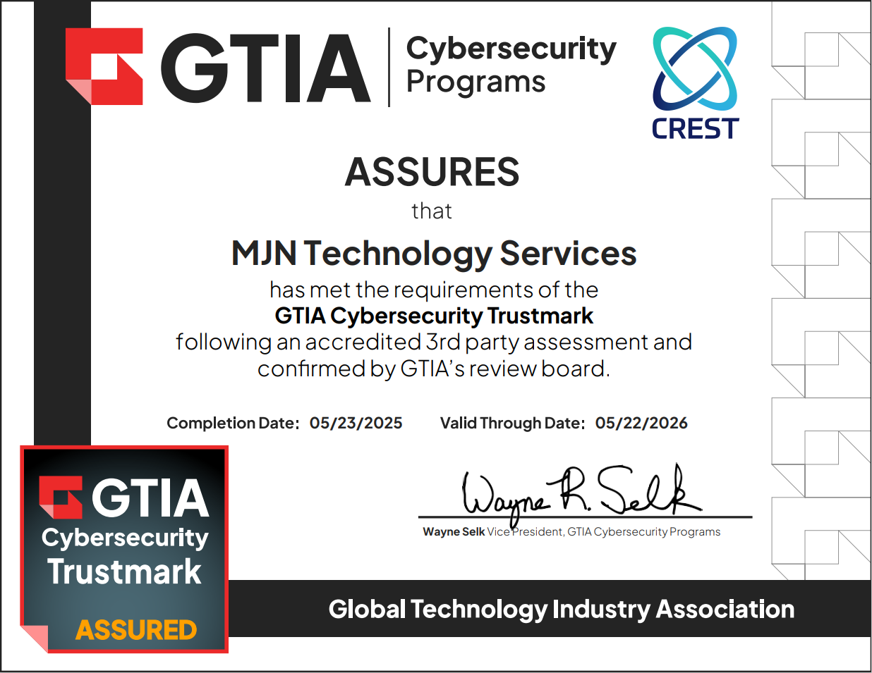 GTIA Certificate